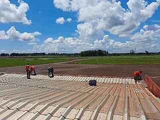 Prefeitura troca telhado do terminal de passageiros do aeroporto de Dourados