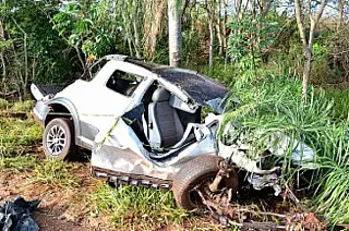 Traficante foge ao ver polícia, bate o carro e morre