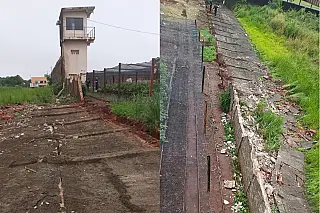 Muro de presídio desaba e deixa cidade em alerta