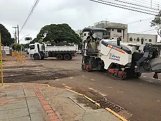 Obras na área central requerem cautela e atenção de motoristas