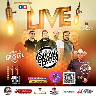 Full House Show Band faz live solidária neste sábado