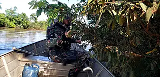 PMA apreende petrechos ilegais de pesca em operação no rio Dourados