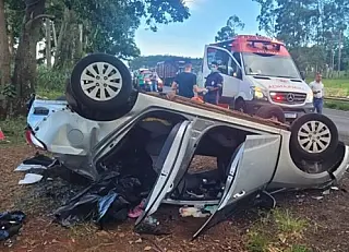 Douradense morre em capotamento de carro