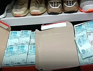 PF apreende R$ 1,3 milhão em caixa de sapatos