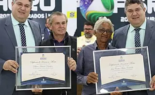 Rogério Yuri homenageou duas personalidades do agronegócio