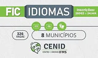 IFMS abre prazo de matrículas em cursos de idiomas gratuitos