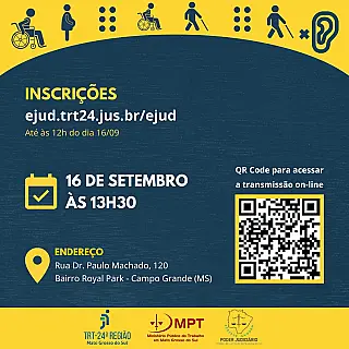 MPT, TJ e TRT promovem seminário on-line e gratuito sobre inclusão de pessoas com deficiência