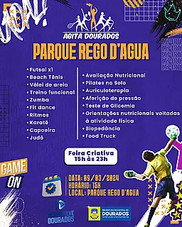 2º Agita Dourados acontece no próximo sábado no Parque Rego D'Água