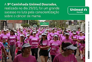 Unimed Dourados reúne comunidade na 9ª Caminhada Viver Bem "Outubro Rosa"