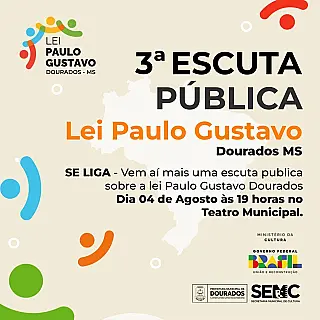 Cultura realiza terceira Escuta Pública referente à Lei Paulo Gustavo nesta sexta