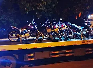 Guarda Municipal acaba com festinha e recolhe motos de infratores