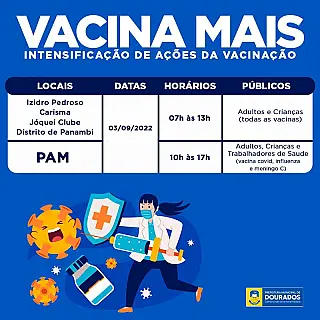 Mutirão de vacinação acontece em cinco pontos neste sábado
