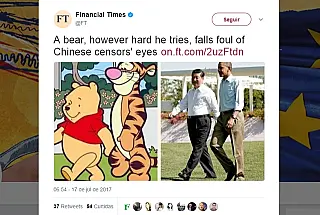 Por causa de memes com presidente, Ursinho Pooh é censurado na China