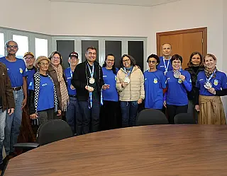 Medalhistas da Melhor Idade se apresentam ao prefeito