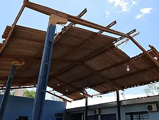 Temporal provoca estragos em escola no Guassu