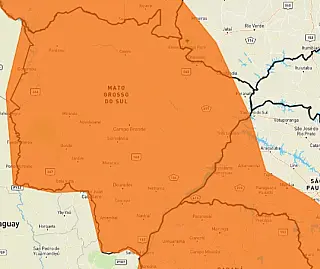 INMET aponta alerta de temporais
