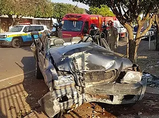 Mulher é perseguida pelo marido e tomba caminhonete em Três Lagoas