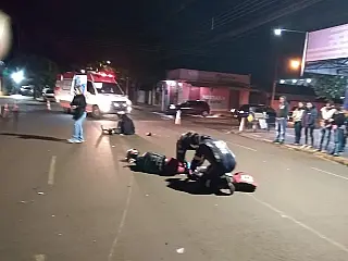 Acidente leva condutor de moto para o hospital