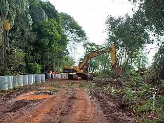 Asfalto da Picadinha começa pela Rua Abílio Ferreira