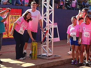 Futura prefeita participou da Corrida Rosa em Dourados