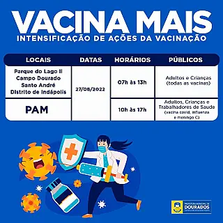 Mutirão da vacinação segue neste sábado com cinco pontos