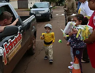 Crianças do Ceim também conscientizam no Maio Amarelo