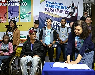 Em lançamento de eventos paralímpicos, Délia fala em superação para vencer obstáculos