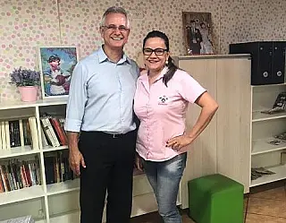 Sergio Nogueira confere ações realizadas pelo Lar Ebenezer em Dourados