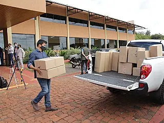 Produção em série, programa de máscaras da Unigran distribui mais 6 mil equipamentos