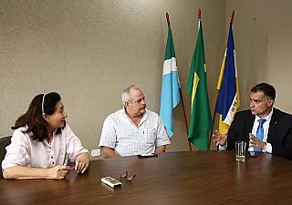 Délia recebe superintendente estadual do Banco do Brasil