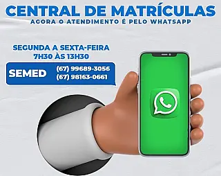 Matrículas podem ser feitas pelo WhatsApp