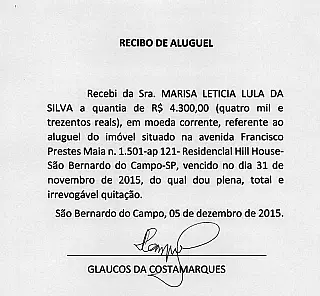 MPF contesta recibos de aluguéis apresentados por Lula, mas desiste de perícia