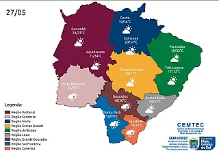 Aproximação de frente fria provoca mudanças no tempo neste sábado