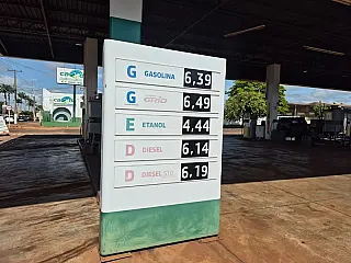 Gasolina tem alta de 1,4% em Dourados