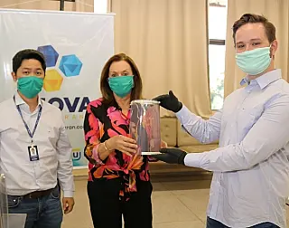 Unigran faz doação de novos protetores faciais e desenvolve modelo inovador de respiradores