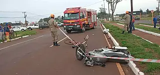 Acidente fatal entre moto e bicicleta deixa um morto