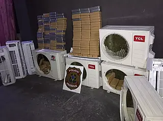 Polícia Federal apreende aparelhos de ar-condicionado 'recheados' de cocaína