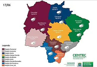 Cemtec prevê possibilidade de chuva forte nesta sexta-feira
