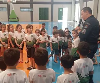 Policiais do Batalhão da PM fazem palestras na semana do trânsito