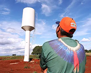 Poço no interior da Reserva faz chegar a água aos índios