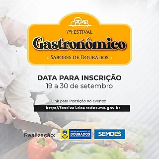 7º Festival Gastronômico Sabores de Dourados abre inscrições na segunda