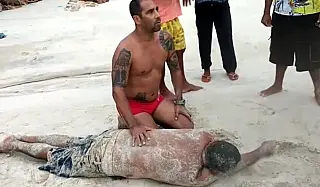 De férias, bombeiro de Dourados salva vítima de afogamento em praia do Piauí