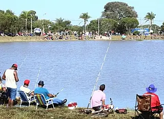 Hoje tem pesca liberada no Parque do Lago