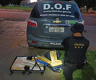 Homem que seguia com maconha para SP é preso pelo DOF