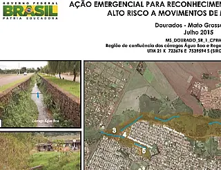 Mapa geológico do Brasil indica riscos em córregos que cortam Cachoeirinha