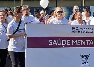 Liandra participou da Caminhada Janeiro Branco