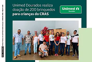 Unimed Dourados realiza a entrega de mais de 200 brinquedos para crianças atendidas em instituições
