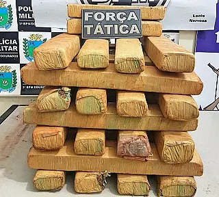 Polícia apreende 32 quilos de maconha abandonadas no Residencial Bonanza em Dourados