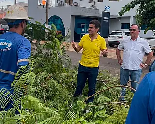 Prefeito vistoria trabalho de limpeza da cidade