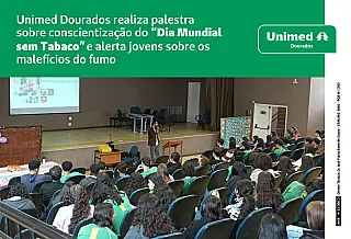 Palestra sobre conscientização do "Dia Mundial sem Tabaco" alerta jovens